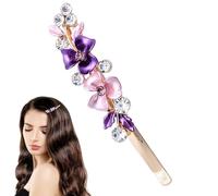 Fermaglio per capelli con strass a forma di | Fermaglio per capelli | vintage in strass, piccole clip per capelli in lega di strass, fermagli per capelli in perle di fiori, perline