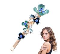 Fermaglio per capelli con strass a forma di | Fermaglio per capelli | vintage in strass, piccole clip per capelli in lega di strass, fermagli per capelli in perle di fiori, perline
