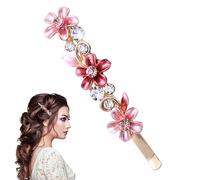 Fermaglio per capelli con strass a forma di | Fermaglio per capelli | vintage in strass, piccole clip per capelli in lega di strass, fermagli per capelli in perle di fiori, perline