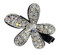 Fermaglio Per Capelli Con Strass - Forcina Floreale Luccicante 3D,Splendente Forcina - Per Donne Ragazze Nuziale Matrimonio Riunione Formale Vacanza Quotidiano