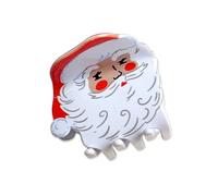 Fermaglio per capelli con tema Babbo Natale | Forcina per capelli con design a dente in PVC per aggiornamenti natalizi, feste festive e momenti organizzazione