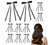 Fermaglio per capelli da donna con e per capelli, 10 pezzi, fermagli per capelli in raso per capelli lunghi da donna e filo