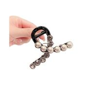 Fermaglio per capelli da donna con perline e clip per capelli, semplice per coda di cavallo, clip per capelli fissa, accessori per capelli