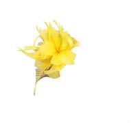 Fermaglio per capelli da donna con piuma e fiore, spilla floreale da sposa, per feste di nozze, fotografie, spettacoli
