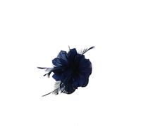 Fermaglio per capelli da donna con piuma e fiore, spilla floreale da sposa, per feste di nozze, fotografie, spettacoli