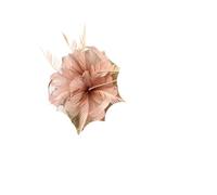Fermaglio per capelli da donna con piuma e fiore, spilla floreale da sposa, per feste di nozze, fotografie, spettacoli