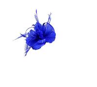 Fermaglio per capelli da donna con piuma e fiore, spilla floreale da sposa, per feste di nozze, fotografie, spettacoli