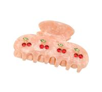 Fermaglio per capelli da donna, motivo ciliegia, in acetato, elegante e spesso, accessorio per capelli in acrilico per ragazze e donne, clip alla moda per stili casual e formali