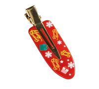 Fermaglio per capelli da ragazza a forma di albero di Natale, senza pieghe, vischio, gioielli a becco d'anatra, clip per capelli di Natale