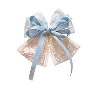 Fermaglio per capelli da ragazza, morbido, ricamato, in pizzo, con fiocco, decorazione laterale, per acconciature delicate, accessori per capelli