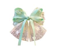 Fermaglio per capelli da ragazza, morbido, ricamato, in pizzo, con fiocco, decorazione laterale, per acconciature delicate, accessori per capelli