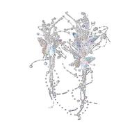 Fermaglio per capelli da sposa con nappe a strappo per capelli a forma di farfalla per la sposa Mollette per capelli bella forte supporto accessori per forcine