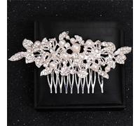 Fermaglio per capelli da sposa con strass da sposa, accessorio per capelli da sposa, regalo argento