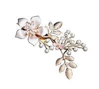 Fermaglio per capelli da sposa in lega di perle finte in lega di nozze alla moda - Promptor nuziale - Oro