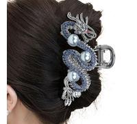 Fermaglio Per Capelli Del Drago - Forcina In Metallo Dello Zodiaco 'anno Del Drago | Eleganti Mollette Per Capelli In Metallo Con Perla Perr Il Compleanno Della Festa Della Mamma | Forcina Dr
