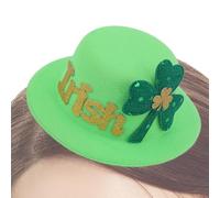 Fermaglio per capelli del giorno di San Patrizio, ornamento per capelli trifoglio, Forcina per trifoglio a forma di cappello, per capelli, mollette per capelli Shamrock Lucky, fermagli per c