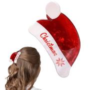 Fermaglio per capelli di Natale - Fermaglio per artigli a forma di cappelli di Babbo Natale | Fermacapelli Christmãs per donne corte e lunghe tenuta solida antiscivolo | Accessori