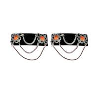 Fermaglio per capelli fatto a mano in stile mongolo con nappe in lanugine con strass vintage design per le donne cercano un fascino unico