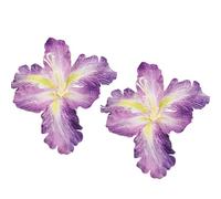 Fermaglio per capelli floreale con texture realistica a petali, 2 pezzi | 2 spille laterali dal design realistico, per donne e ragazze, per eventi in spiaggia e da indossare tutti i giorni