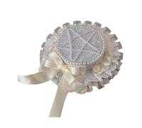 Fermaglio per capelli Gothic Lolitas fatto a mano con piccole perle e pizzo accessorio alla moda per gli amanti degli stili unici