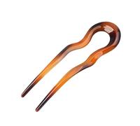 Fermaglio per capelli in acetato, a forma di U, con motivo a forma di polpette (arancione)