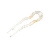 Fermaglio per capelli in acetato, a forma di U, con motivo a forma di polpette (champagne)