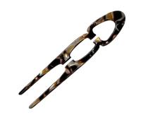 Fermaglio per capelli in acetato, a forma di U, con motivo a forma di polpette per donne e ragazze (16)