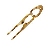 Fermaglio per capelli in acetato, a forma di U, con testa a forma di polpette per donne e ragazze (12)