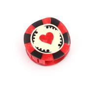Fermaglio per capelli in acetato personalizzato con design di chip di gioco di Las Vegas, rosso e nero, 1 pezzo
