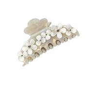 Fermaglio per capelli in acrilico con strass floreali, in marmo iridescente, per acconciature da sposa e per tutti i giorni