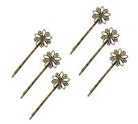 Fermaglio per capelli in filigrana stile gotico, stile vintage, 6 pezzi, colore: bronzo