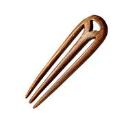 Fermaglio per capelli in legno, a forma di tartaruga, a 3 rebbi, in stile cinese, per donne e ragazze, impugnatura per capelli kaki naturale e supporto per chignon