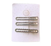 Fermaglio per capelli in metallo, 3 pezzi, dolce e carino mini accessorio per capelli fatto a mano argento K