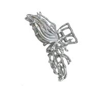 Fermaglio per capelli in metallo argentato con design moderno per donna, forte tenuta per capelli spessi e fini, accessori, clip a forte tenuta