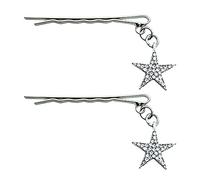 Fermaglio per capelli in metallo con una sola parola, clip per capelli con ciondolo a forma di stella, accessorio per capelli per donne e ragazze