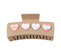 Fermaglio per capelli in metallo, da donna, per San Valentino, fermagli per capelli, in tessuto, con bordo largo, accessori per feste di San Valentino, accessori per bambini per ragazze (E, taglia