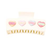 Fermaglio per capelli in metallo, da donna, per San Valentino, fermagli per capelli, in tessuto, con bordo largo, accessori per San Valentino, feste, accessori per bambini per ragazze (D, taglia unica