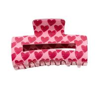 Fermaglio per capelli in metallo, da donna, per San Valentino, fermagli per capelli, in tessuto, con bordo largo, accessori per San Valentino, feste, accessori per bambini per ragazze (I, taglia unica