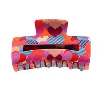 Fermaglio per capelli in metallo, da donna, per San Valentino, fermagli per capelli, in tessuto, con bordo largo, accessori per San Valentino, feste, accessori per bambini per ragazze (H, taglia unica