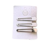 Fermaglio per capelli, in metallo, dolce e carino, mini accessorio per capelli fatto a mano, 3 pezzi, colore argento