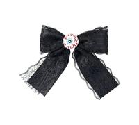 Fermaglio per capelli in pizzo con fiocchi scuri neri eleganti anni 2000 di tendenza archi mazzi copricapo dolce balletcore tendenza