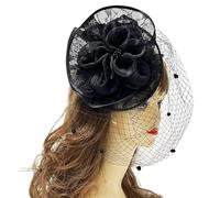 Fermaglio per capelli in pizzo retrò con fiori e perle incastonate extra large per feste in maschera