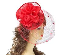 Fermaglio per capelli in pizzo retrò con fiori e perle incastonate extra large per feste in maschera