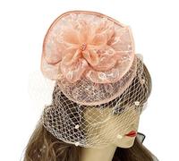 Fermaglio per capelli in pizzo retrò con fiori e perle incastonate extra large per feste in maschera