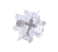 Fermaglio per capelli in pizzo scuro con croci per capelli a forma di forcina per coda di cavallo con croci scure clip per capelli per le donne