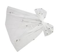 Fermaglio per capelli in poliestere con strass, elegante accessorio per capelli, adatto per balli di fine anno e matrimoni