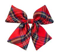 Fermaglio per capelli in tartan con fiocco rosso, accessorio per la notte delle ustioni, tradizionale scozzese scozzese, per il 25 gennaio, accessorio per capelli scozzese scozzese per feste di cena