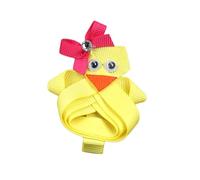 Fermaglio per capelli in tessuto a forma di gallina/coniglietti pasquali, per bambini e adolescenti, con design a fiocco, aggiunge un tocco festivo per vari outfit