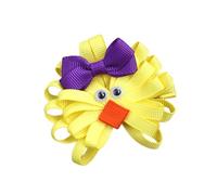 Fermaglio per capelli in tessuto a forma di gallina/coniglietti primaverili, per bambini e ragazzi, con design a fiocco, aggiunge un tocco festivo per vari outfit per bambini, decorazione per capelli