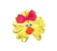 Fermaglio per capelli in tessuto a forma di pollo/coniglietti pasquali, per bambini e ragazzi, con design a fiocco, aggiunge un tocco festivo per vari Ou